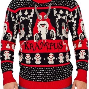 Krampus Red and Black unisex Sweater